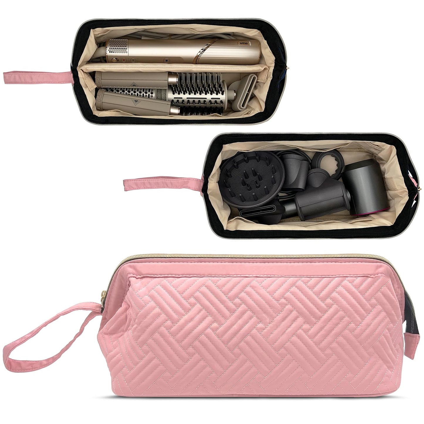 Shark Flexstyle & Dyson Airwrap Hair Dryer Brush Travel Bag | Portable Carrying Case for Revlon Hair Tools | Waterproof Dustproof Shockproof Flat Curling Iron Organizer