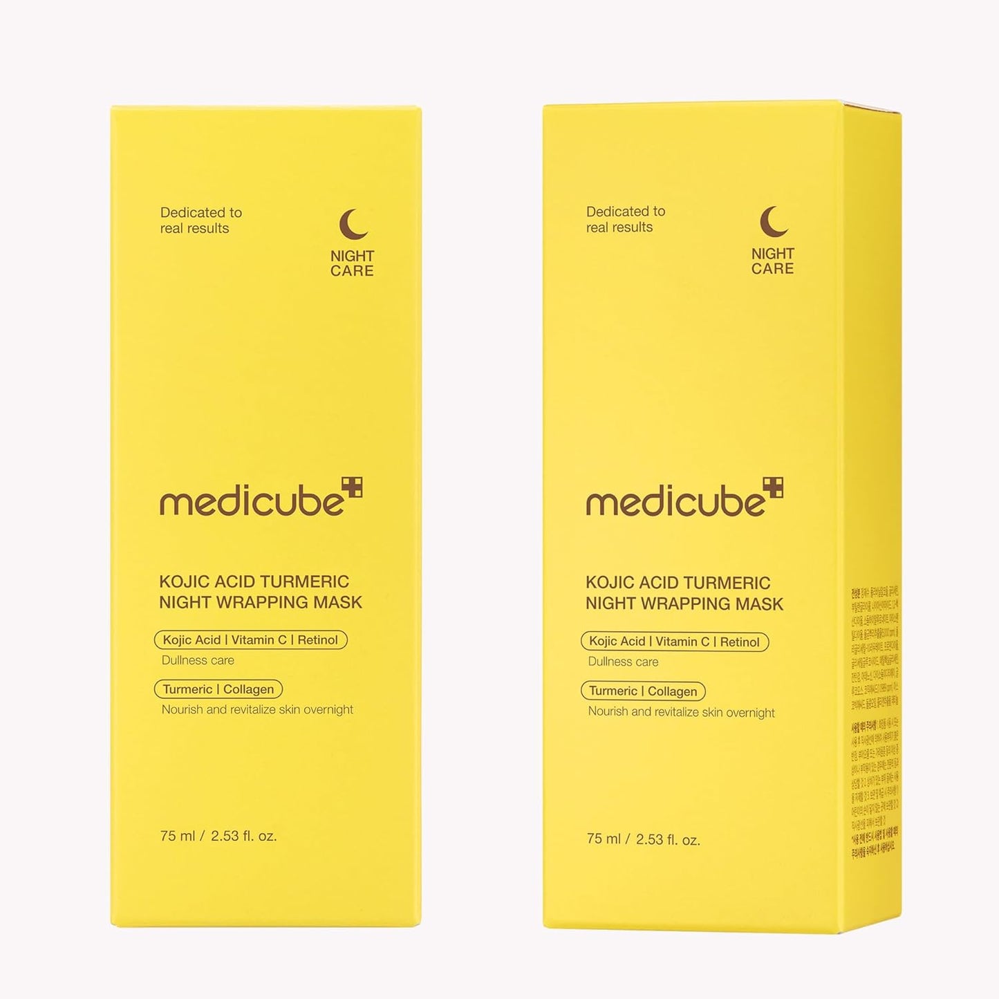 medicube Kojic Acid Turmeric Overnight Wrapping Peel Off Mask – Brightens & Defends Against Skin Stress for a Clear, Glowing Complexion, Korean Skincare, 2.53 fl. oz.