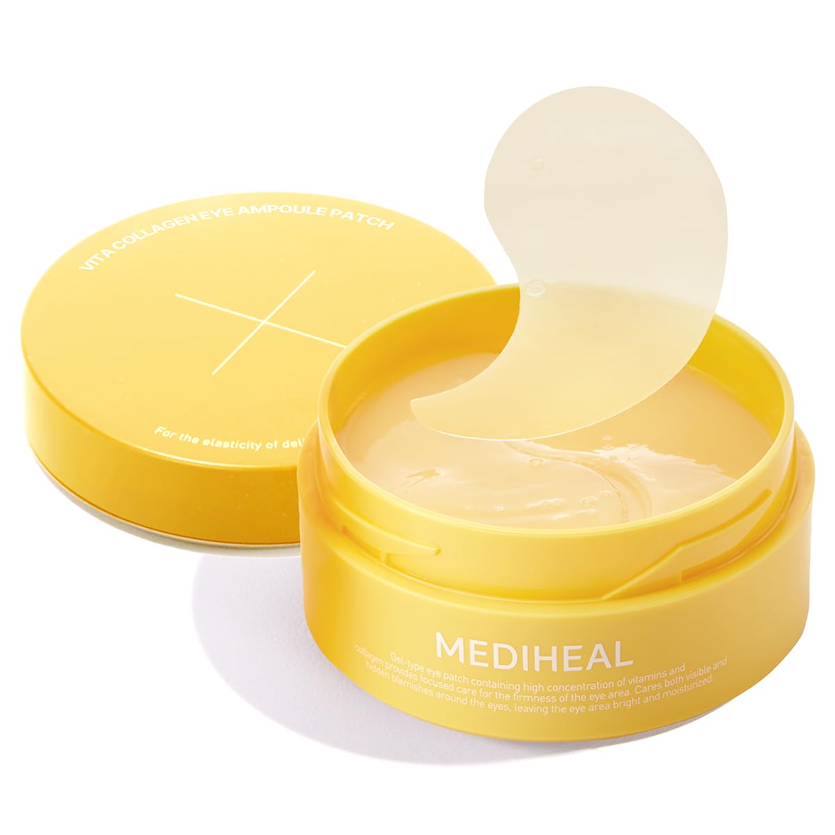 Mediheal Retinol Collagen Under Eye Patches - Korean Hydrogel Eye Pads (60 patches) with 95% Retinol & 5 Micro Collagen. Nourishing & Non Irritating Eye Gel Mask. Sealing Cap & Spatula Included.