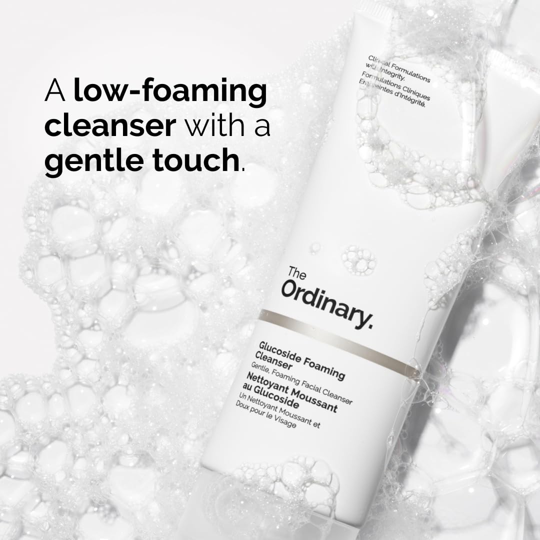 The Ordinary Glucoside Foaming Cleanser, Gentle Foaming Face Wash for All Skin Types Including Sensitive Skin, 5.1 Fl Oz