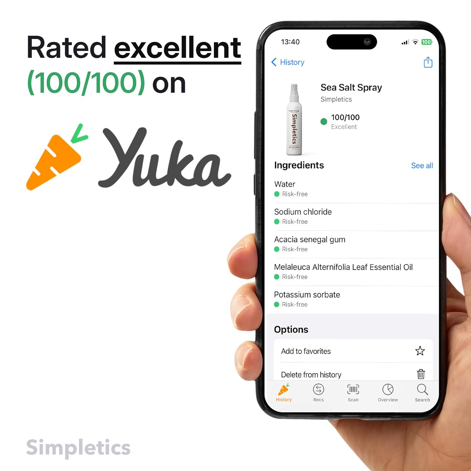 Himalayan Sea Salt Spray for Straight & Wavy Hair - All Natural, 5 Ingredient, Texturizing & Volumizing Product - Vanilla Scented - Adds Volume, Texture, Beach Look to Men & Women, 240ml...