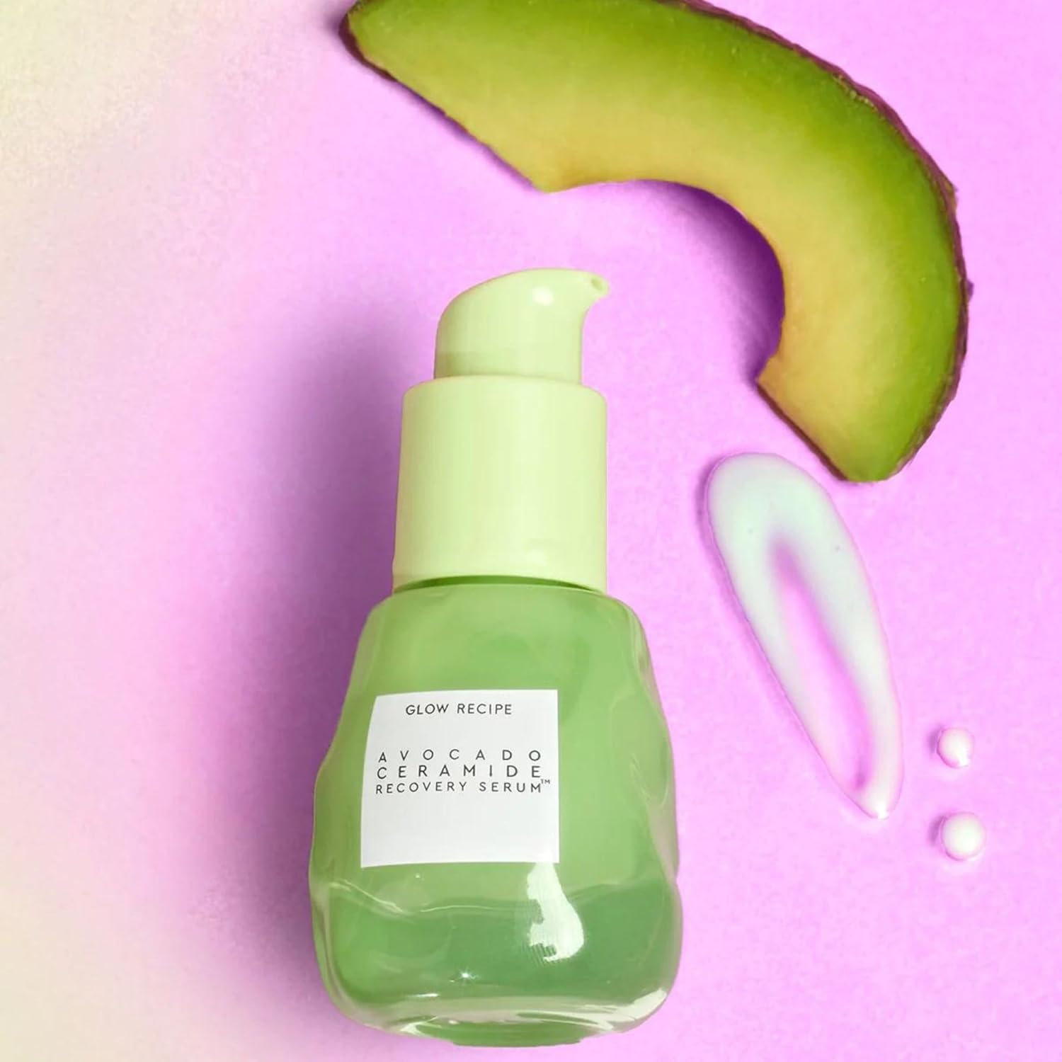 Glow Recipe Avocado Ceramide Serum, Travel Size - Soothing, Hydrating Face Serum for Women & Men, Redness Relief & Skin Barrier Repair - Lightweight Korean Skincare for Dry, Sensitive Skin (15 ml)