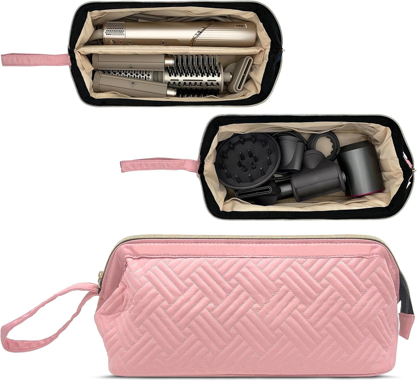 Shark Flexstyle & Dyson Airwrap Hair Dryer Brush Travel Bag | Portable Carrying Case for Revlon Hair Tools | Waterproof Dustproof Shockproof Flat Curling Iron Organizer