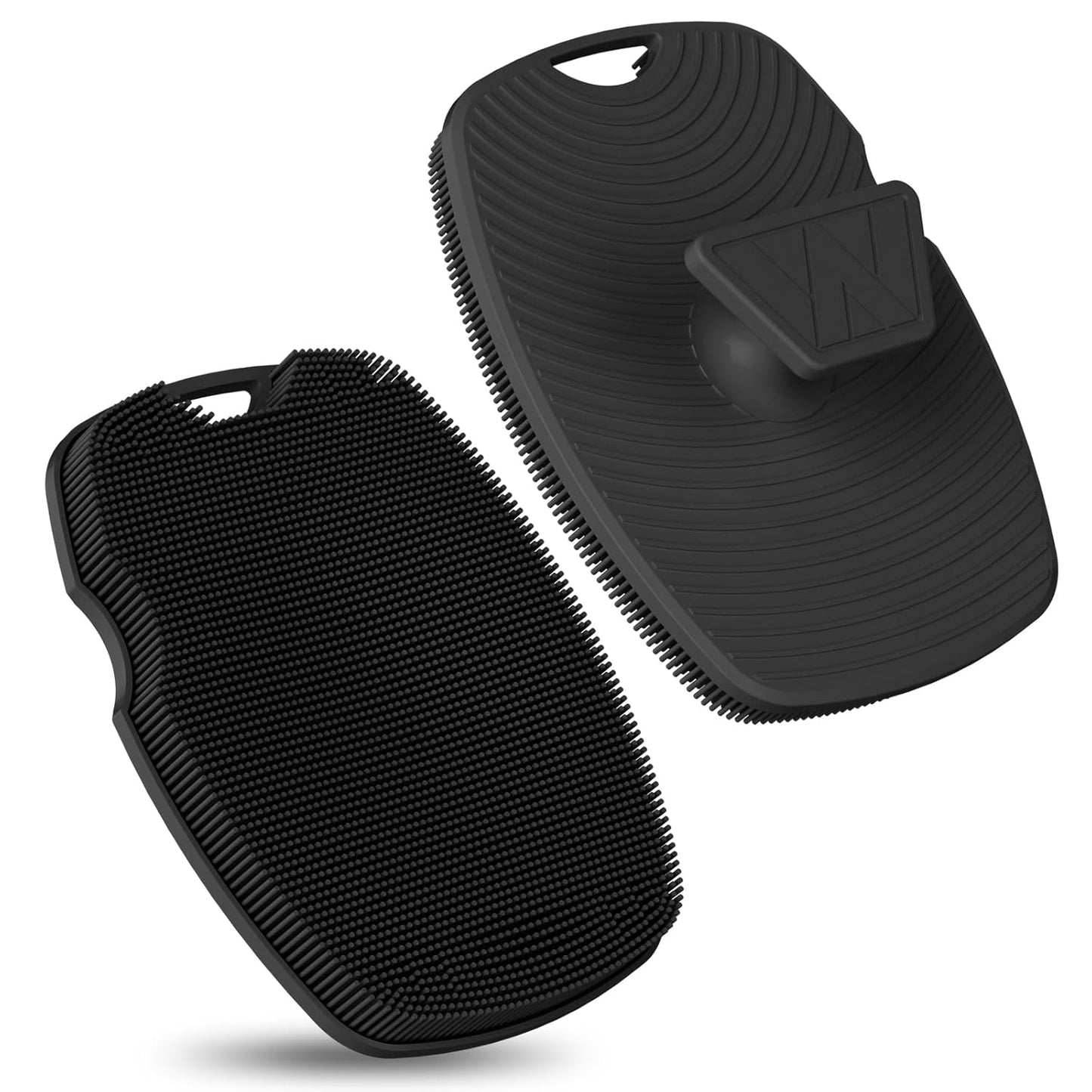 Silicone Body Scrubber - Zinc Infused-Highly Elastic Bristles Exfoliating Body Scrubber for Shower Body,Cellulite Reduction,Blood Circulation - Black